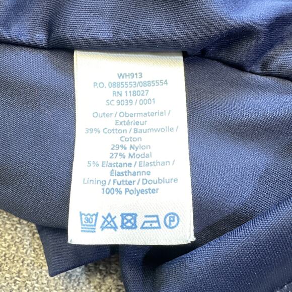 Boden Dress Womens 4R Navy Blue Short Sleeve Fit Flare Modal Blend Knee Length - Picture 5 of 9